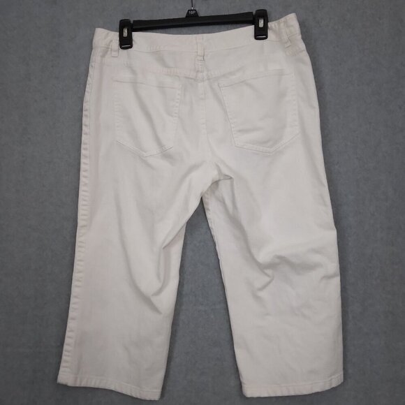 Talbots | Stretch Capri 5 Pocket Jean Pants White | Size 12P - Picture 3 of 7